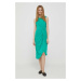 Šaty Lauren Ralph Lauren zelená farba, mini, priliehavá