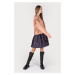 Dievčenská sukňa Coccodrillo tmavomodrá farba, mini, áčkový strih