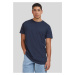 Shaped long T-shirt in a navy design