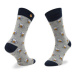 Cabaïa Vysoké pánske ponožky Leopold & Zoe SOKFW2122 Sivá