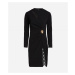Šaty Karl Lagerfeld Hun'S Pick Drapey Dress Čierna