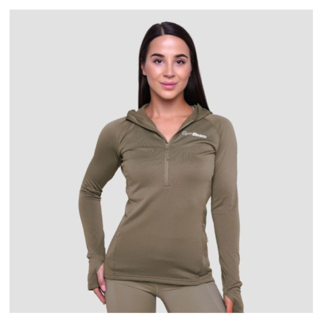 GymBeam Dámska bežecká mikina 1/2 Zip Pulse Vetiver  XXLXXL