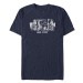 Queens Star Wars - Logo Faces Men's T-Shirt Navy Blue