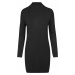 Dámske šaty URBAN CLASSICS Ladies Oversized Turtleneck Dress čierne
