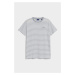 TRIČKO GANT STRIPED T-SHIRT GREY MELANGE