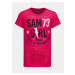 Ružové dievčenské tričko s potlačou SAM 73