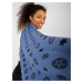 Women's blue scarf with prints