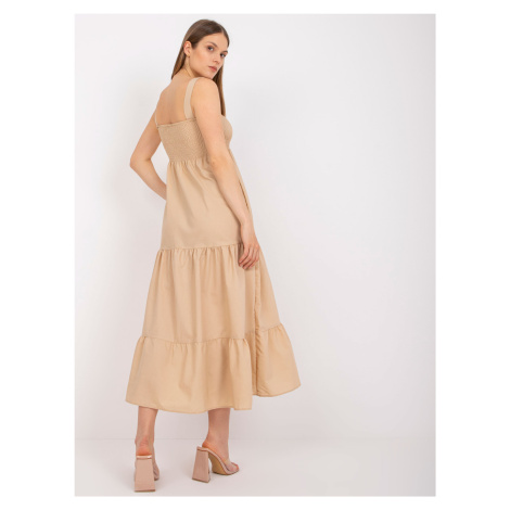 Dress-RO-SK-ELB-4004.10P-beige Rue Paris