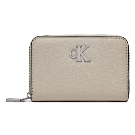 Calvin Klein Malá dámska peňaženka Minimal Monogram Med Za K60K611500 Béžová