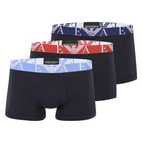 Emporio Armani Boxerky  námornícka modrá / svetlomodrá / červená / biela