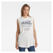 G-STAR Top - Lash originals loose tank top biely