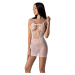 Passion BS096 vhite - Bodystocking Farba: Biela