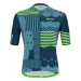 SANTINI Cyklistický dres s krátkym rukávom - DELTA OPTIC - modrá/zelená