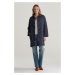 KABÁT GANT QUILTED COAT WITH CORD DETAILS EVENING BLUE