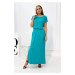 Viscose dress with pockets turquoise