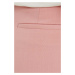 Vlnené nohavice PS Paul Smith ružová farba, cigaretový strih, vysoký pás