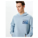 Koton Back Printed Hoodie Space Theme Kangaroo Relaxed Fit with Pocket