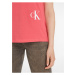 Tričká s krátkym rukávom pre ženy Calvin Klein Jeans - tmavoružová