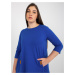 Kobaltově modré minišaty plus size s kapsami od Dalenne L /