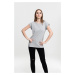 Women's T-shirt with extended shoulder grey