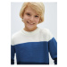 LC Waikiki Lcw Crew Neck Color Block Long Sleeve Boy's Knitwear Sweater