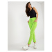 Women's lime sweatpants with pockets