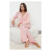 Trendyol Powder Pocket and Satin Detailed Maternity Knitted Pajama Set