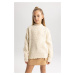 DEFACTO Girl's Crew Neck Sweater