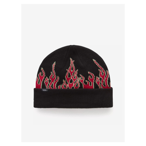 Čierno-červená chlapčenská čiapka VANS Up in Flames Beanie