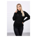 Black high-neckline sweater with diamond pattern