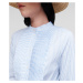 Šaty Karl Lagerfeld Stripe Poplin Shirt Dress Modrá