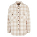 Women's flannel padded overshirt whitesand/lighttaupe