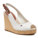 Tommy Hilfiger Sandále Iconic Elena Sling Back Wedge FW0FW04789 Écru