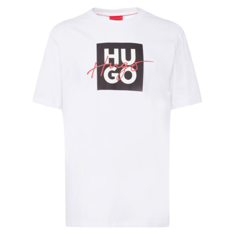 HUGO Tričko 'Dalpaca'  červená / čierna / biela Hugo Boss