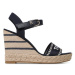 Tommy Hilfiger Espadrilky Seasonal Webbing Wedge FW0FW07088 Tmavomodrá