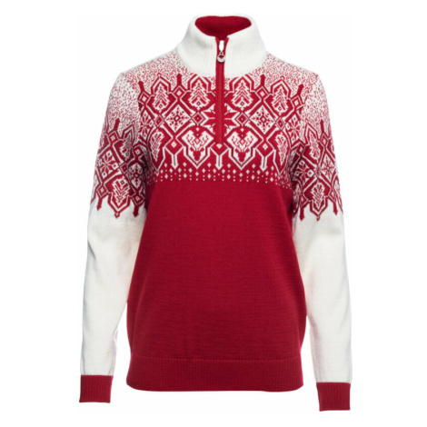 Dale of Norway Winterland Womens Merino Wool Sweater Raspberry/Off White/Red Rose Sveter