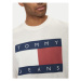 Tommy Jeans Tričko Big Flag DM0DM18547 Biela Oversize