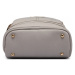 Konofactory Sivý mini kožený batoh s príveskom „Minimal“ 12L
