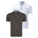 DUAL SET T8582 DEWBERRY MENS T-SHIRT-WHITE-KHAKI