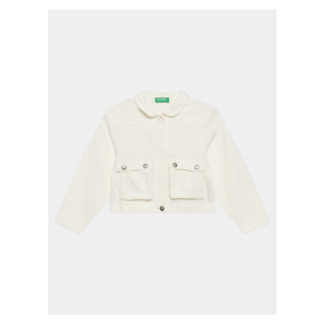 United Colors Of Benetton Džínsová bunda 22C2CN04D Écru Regular Fit
