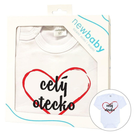 Body s potlačou New Baby celý otecko - darčekové balenie 68 , 20C50548