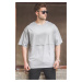 Madmext Men's Gray Oversized Printed T-Shirt 5250