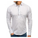 Biela pánska elegantná košeľa s dlhými rukávmi BOLF 5791
