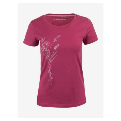 Tmavo ružové dámske tričko ALPINE PRO Gabora