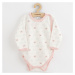 Dojčenské body celorozopínacie New Baby Classic II medvedík ružový 50, 20C54435