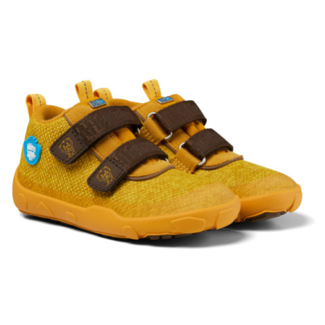 Barefoot topánky s membránou Affenzahn - Minimal Lowboot Knit Tiger yellow