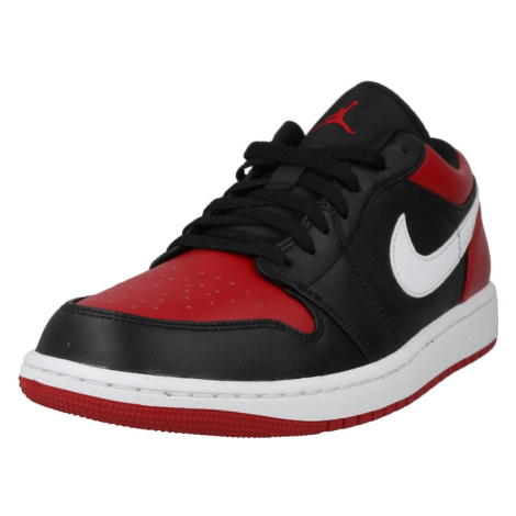 Jordan Nízke tenisky 'Air Jordan 1'  červená / čierna / biela