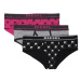 Diesel Nohavičky - UFPNOXYTHREEPACK Uw Panties 3p čierno-sivo-ružové