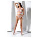 Passion BS083 white - Bodystocking Farba: Biela