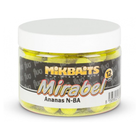 Mikbaits mirabel fluo boilie 150 ml 12 mm - ananas n-ba